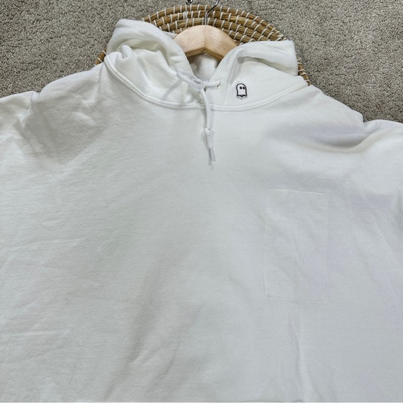 Lonely Ghost Women’s Ghostly Florals Sweatshirt Hoodie Pullover in White XXL - Picture 3 of 16